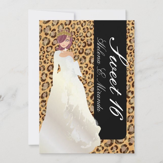 PixDezines Sweet 16/Zebra Stripes Invitation (Front)