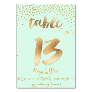 PixDezines table 13+/faux gold sprinkles/DIY colou Table Number