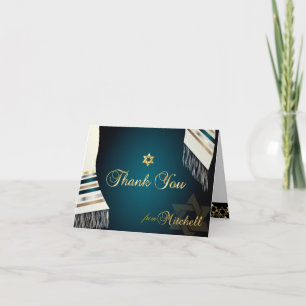PixDezines Tallit Mitzvah Thank You/DIY colour Thank You Card