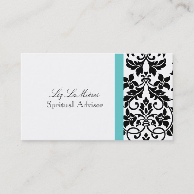 PixDezines Tanza Damask/DIY colours!!! Business Card (Front)