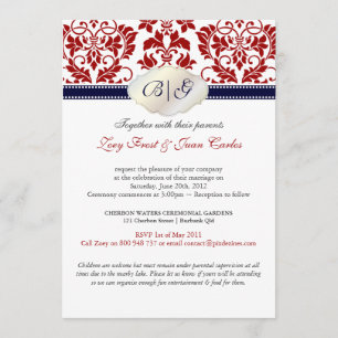 PixDezines Tanza Damask/DIY colours!!! Invitation