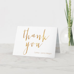 PixDezines thank you cards/faux gold leaf Card