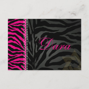 PixDezines thank you pink Zebra, Bat Mitzvah Card