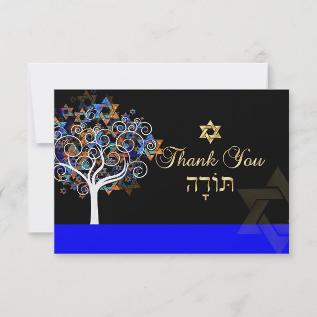 PixDezines thank you, tree of life Thank You Card (Front)