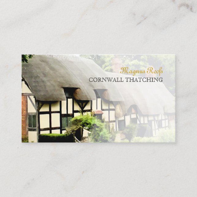 PixDezines thatched roofers Business Card (Front)