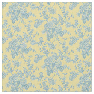 PixDezines toile blue roses/DIY background colour Fabric