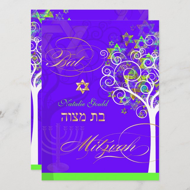 PixDezines tree of life/diy colour Invitation (Front/Back)
