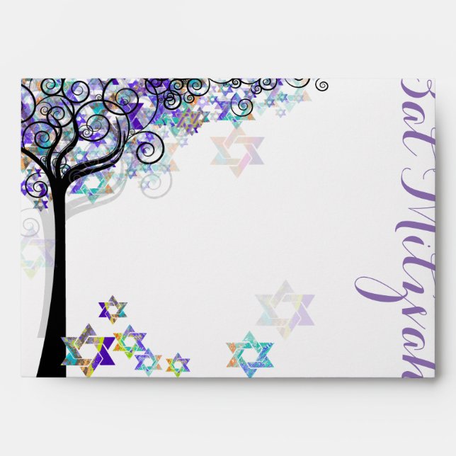 PixDezines tree of life/Mitzvah Envelopes (Front)