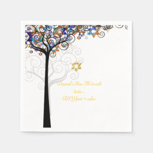 PixDezines tree of life/mitzvah Napkin