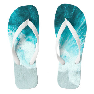 PixDezines tropical beach shoreline waves Thongs