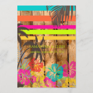 PixDezines tropical grunge/beach theme/DIY colours Invitation