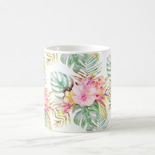 PixDezines Tropical Paradise Floral Foliage Coffee Mug