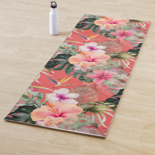 PixDezines Tropical Paradise Floral Foliage Yoga Mat