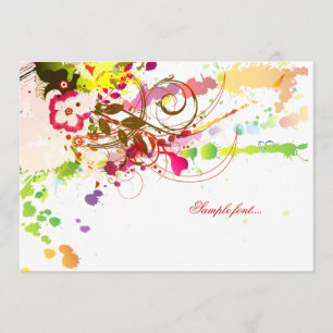 PixDezines tropical passion/diy background colour Invitation