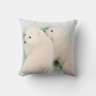 PixDezines twin polar cubs Cushion