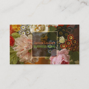 PixDezines Van Dael Vintage Floral Still Life Business Card