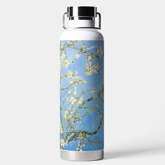 PixDezines Van Gogh Almond Blossom, St. Remy Water Bottle (Back)