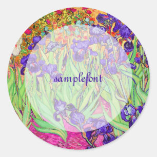 PixDezines van gogh iris/st. remy Classic Round Sticker
