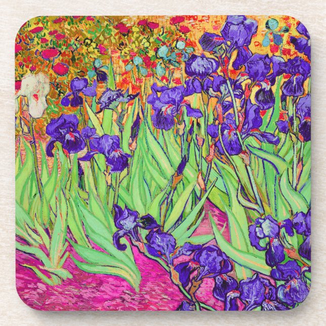 PixDezines van gogh iris/st. remy Coaster (Front)