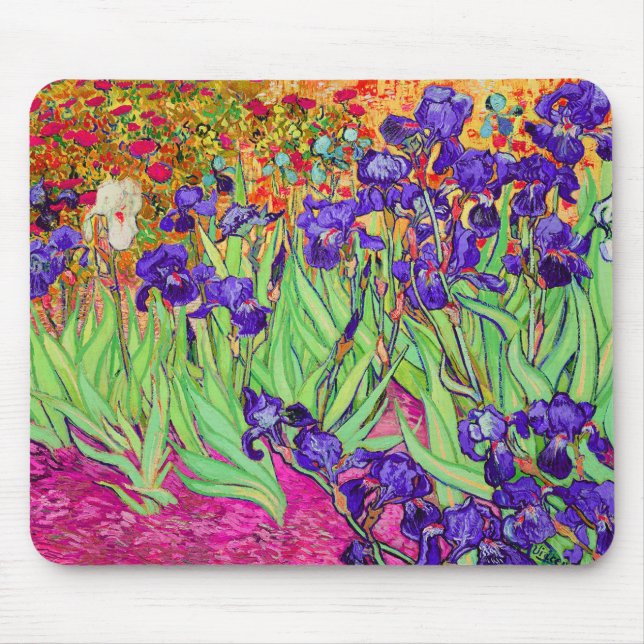 PixDezines van gogh iris/st. remy Mouse Pad (Front)