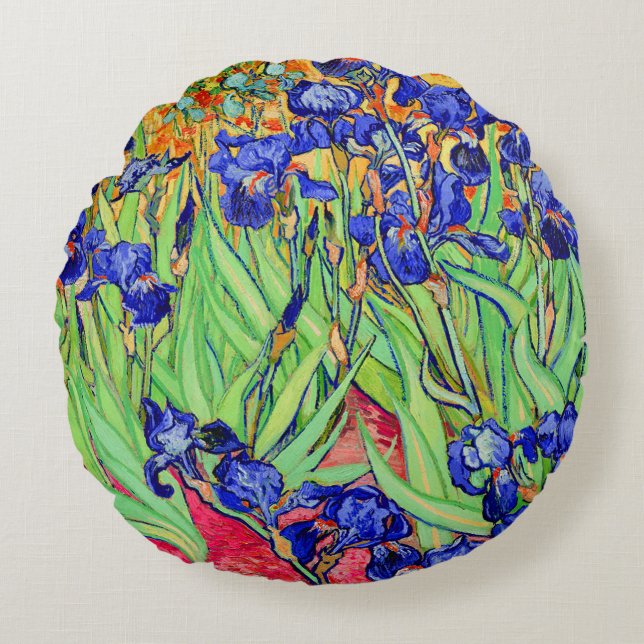 PixDezines van gogh iris/st. remy Round Cushion (Front)