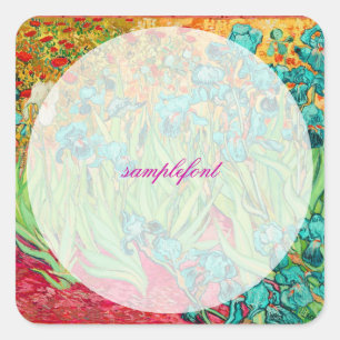 PixDezines van gogh iris/st. remy Square Sticker