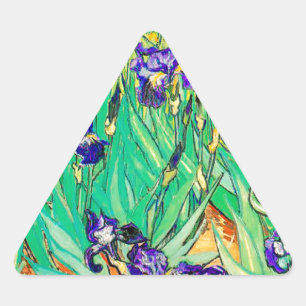 PixDezines van gogh iris/st. remy Triangle Sticker