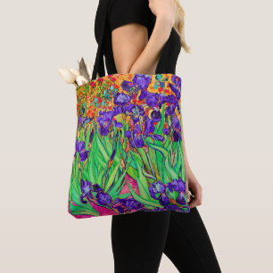 PixDezines Van Gogh Purple Irises/St. Remy Tote Bag