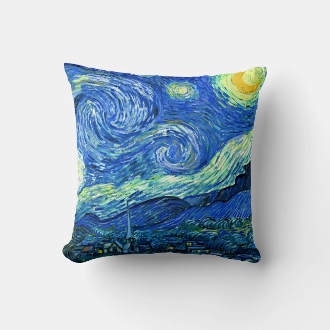 PixDezines van gogh starry night Cushion (Front)