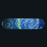 PixDezines van gogh starry night Skateboard<br><div class="desc">Van Gogh's famous painting,  "The Starry Night." Painted during his stay at the Saint Remy asylum in the 1880's,  van Gogh depicted the rolling hills and cypress trees he saw from his window.  Digitally enhanced by PixDezines.  Copyright © 2008-2016 PixDezines.com™ and PixDezines™ on zazzle.com. All rights reserved.</div>