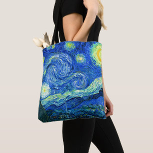 PixDezines Van Gogh Starry Night/St. Remy Tote Bag