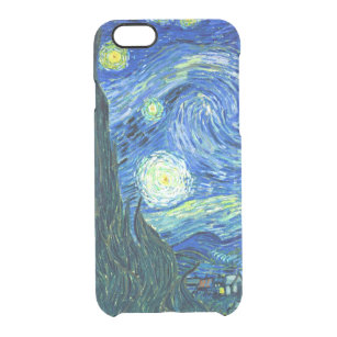 PixDezines Van Gogh Starry Night/St. Remy Clear iPhone 6/6S Case