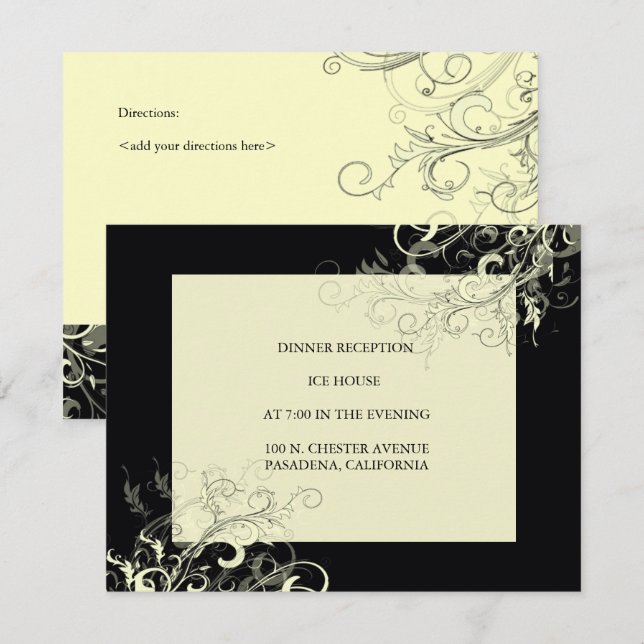 PixDezines VANILLA SWIRLS/DIY BACKGROUND Invitation (Front/Back)