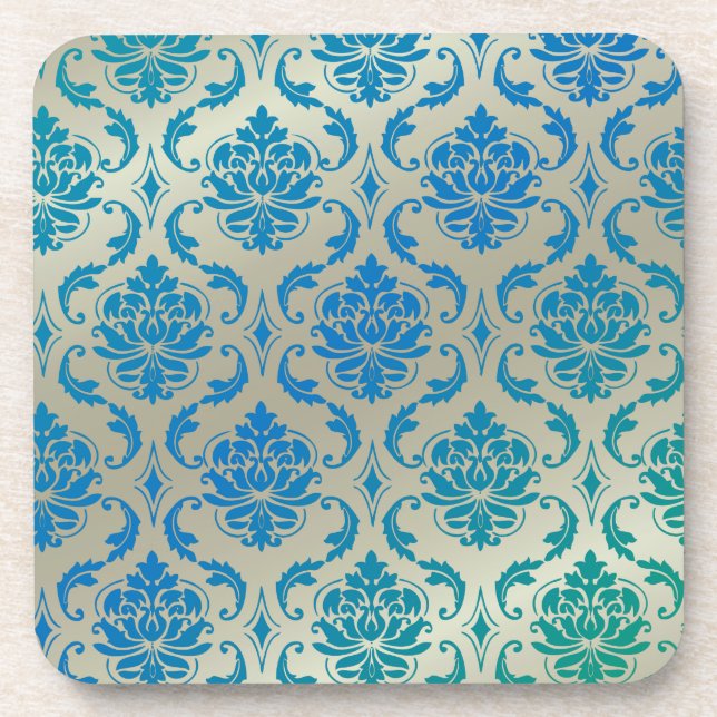 PixDezines Vendome Damask/DIY background colour Coaster (Front)