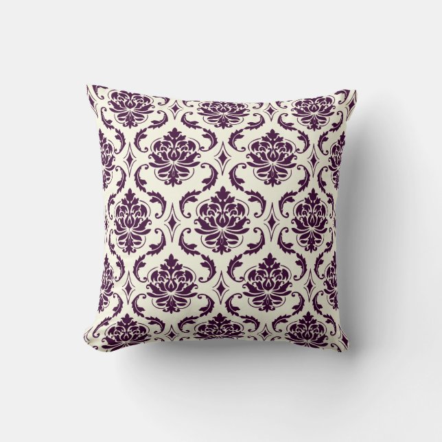 PixDezines vendome damask/diy background Cushion (Front)