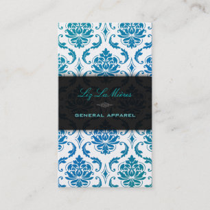 PixDezines vendome damask/peacock colour Business Card