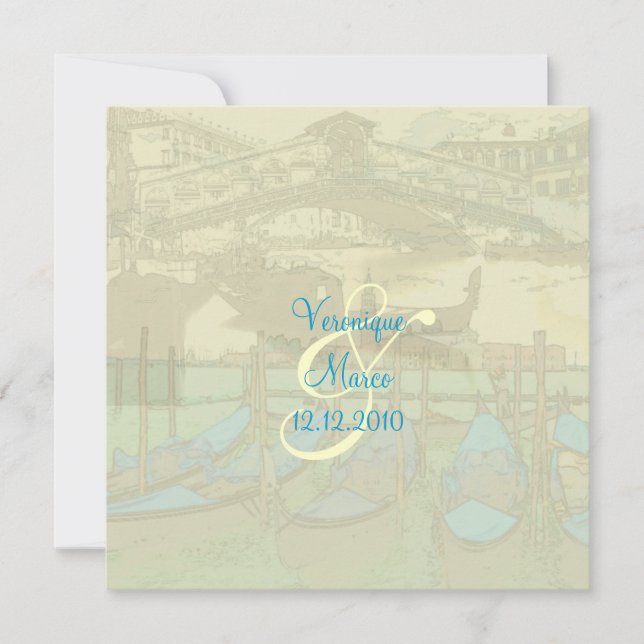 PixDezines Venezia+Rialto Bridge/Colour Invitation (Front)