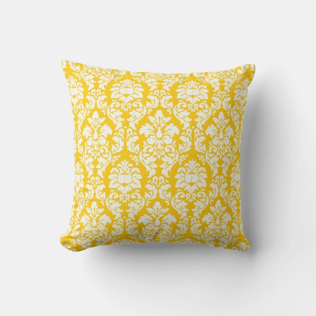 PixDezines versailles damask/diy background colour Cushion (Front)