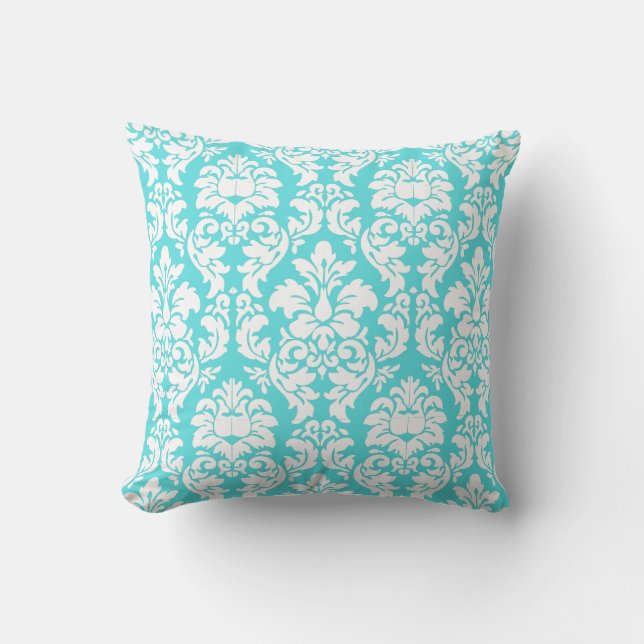 PixDezines versailles damask/diy background colour Cushion (Front)