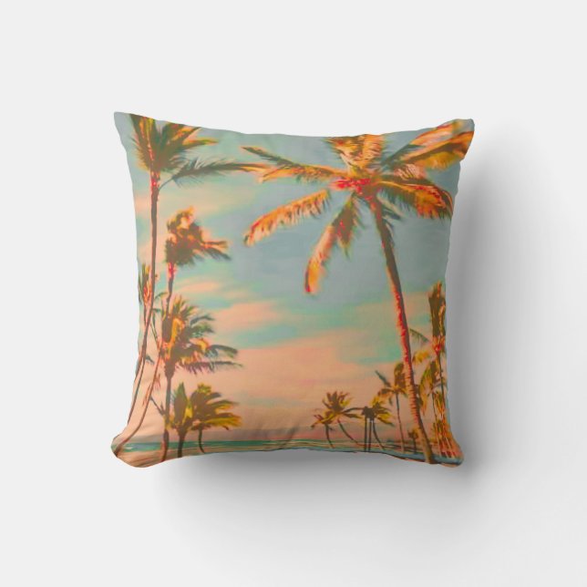 PixDezines vintage beach scene Cushion (Front)