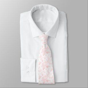 PixDezines Vintage Blush Pink Toile Roses Tie