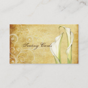 PixDezines Vintage Calla Lillies, Seating Cards