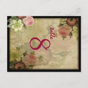 PixDezines vintage cottage roses/diy fonts+colour Postcard