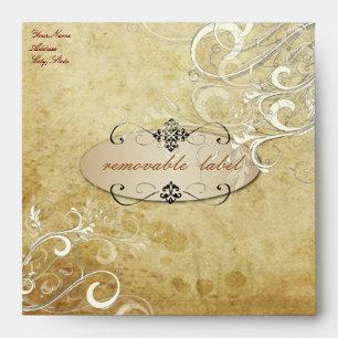 PixDezines vintage cream swirls Envelopes