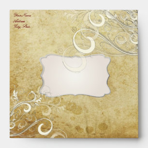 PixDezines vintage cream swirls Envelopes