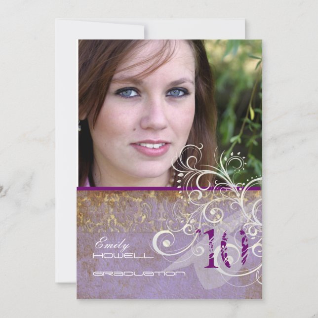 PixDezines Vintage Damask Swirl/2011 Graduation Invitation (Front)