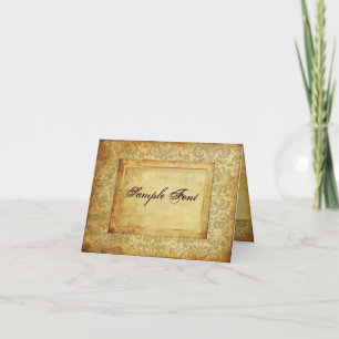 PixDezines vintage fidora damask/DIY fonts+colour! Thank You Card