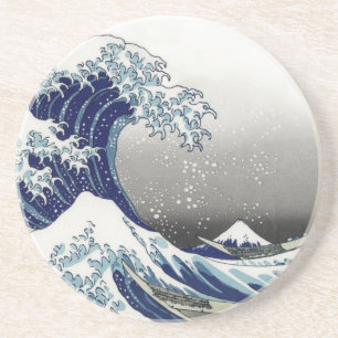 PixDezines Vintage, Great Wave, Hokusai 葛飾北斎の神奈川沖浪 Coaster