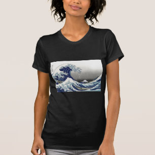 PixDezines Vintage, Great Wave, Hokusai 葛飾北斎の神奈川沖浪 T-Shirt