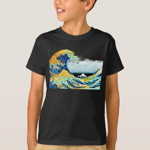PixDezines Vintage, Great Wave, Hokusai 葛飾北斎の神奈川沖浪 T-Shirt